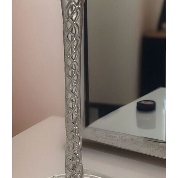 Vintage Set Of 3 Blown Amber /Gold Glass Tiered Votive Holders Airtwist Stem - Picture 4 of 4